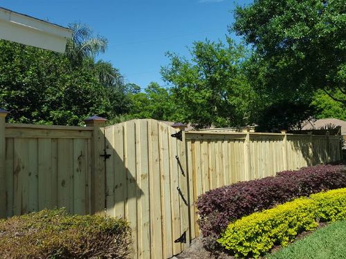 Wood fence